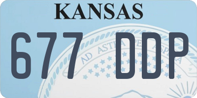 KS license plate 677DDP