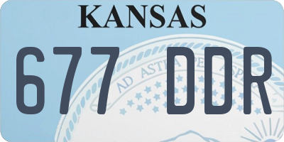 KS license plate 677DDR
