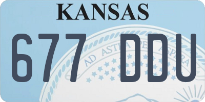 KS license plate 677DDU