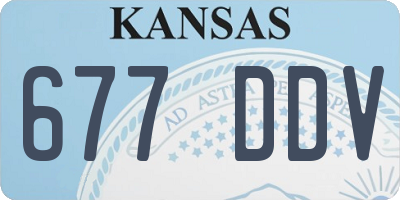 KS license plate 677DDV
