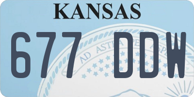 KS license plate 677DDW