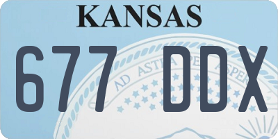 KS license plate 677DDX