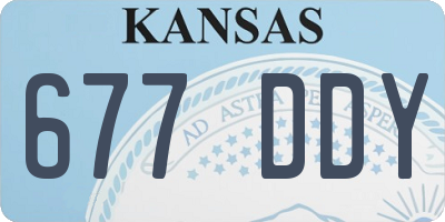 KS license plate 677DDY
