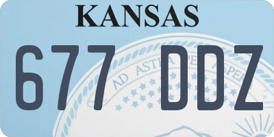 KS license plate 677DDZ