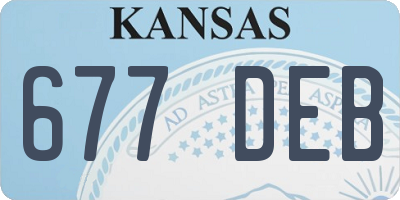 KS license plate 677DEB