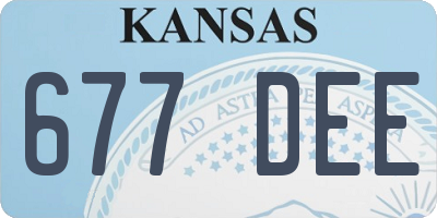 KS license plate 677DEE