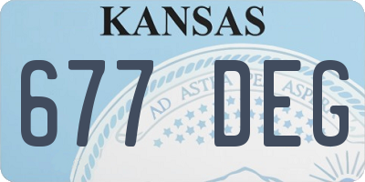 KS license plate 677DEG