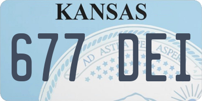 KS license plate 677DEI