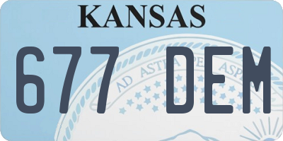 KS license plate 677DEM