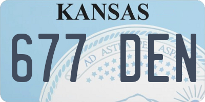 KS license plate 677DEN