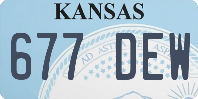 KS license plate 677DEW