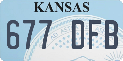 KS license plate 677DFB