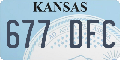 KS license plate 677DFC