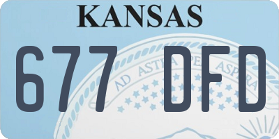KS license plate 677DFD