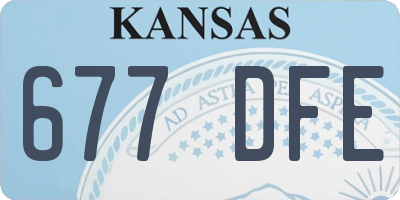 KS license plate 677DFE