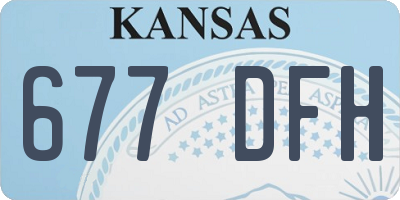 KS license plate 677DFH