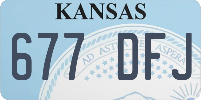 KS license plate 677DFJ