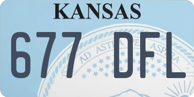 KS license plate 677DFL