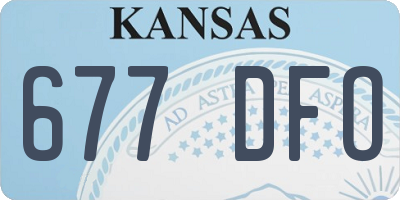 KS license plate 677DFO