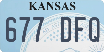 KS license plate 677DFQ