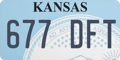 KS license plate 677DFT