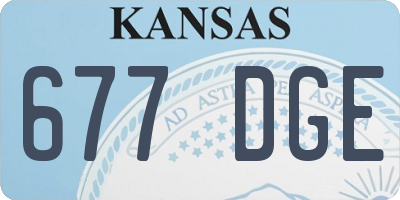 KS license plate 677DGE