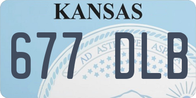 KS license plate 677DLB