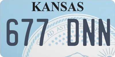 KS license plate 677DNN