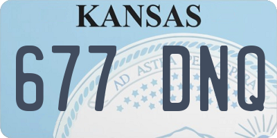 KS license plate 677DNQ
