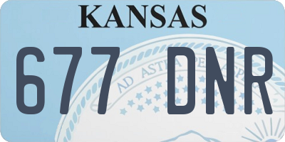 KS license plate 677DNR