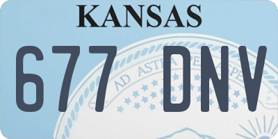 KS license plate 677DNV