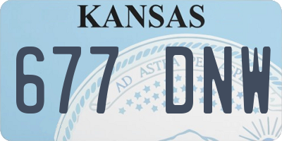 KS license plate 677DNW