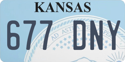 KS license plate 677DNY