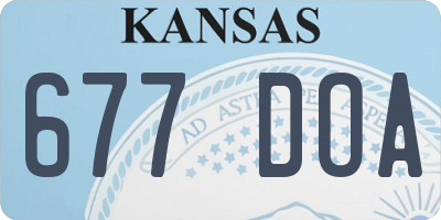 KS license plate 677DOA