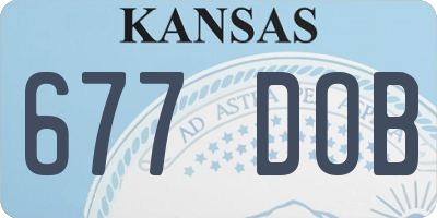 KS license plate 677DOB