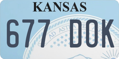 KS license plate 677DOK