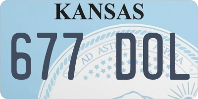 KS license plate 677DOL