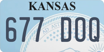 KS license plate 677DOQ