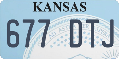KS license plate 677DTJ