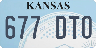 KS license plate 677DTO