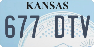 KS license plate 677DTV