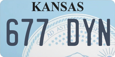 KS license plate 677DYN