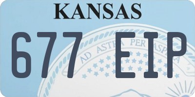 KS license plate 677EIP