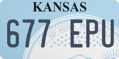KS license plate 677EPU