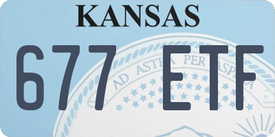 KS license plate 677ETF
