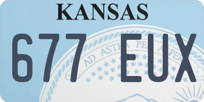 KS license plate 677EUX