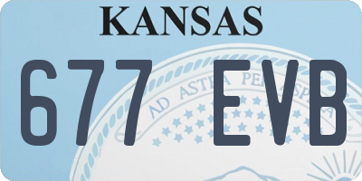 KS license plate 677EVB