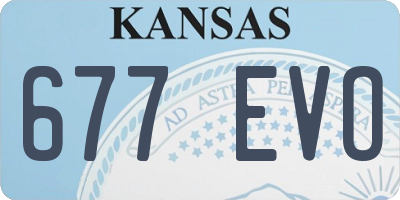 KS license plate 677EVO