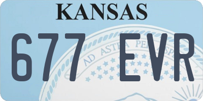 KS license plate 677EVR