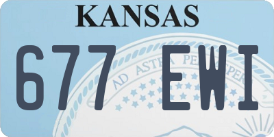 KS license plate 677EWI